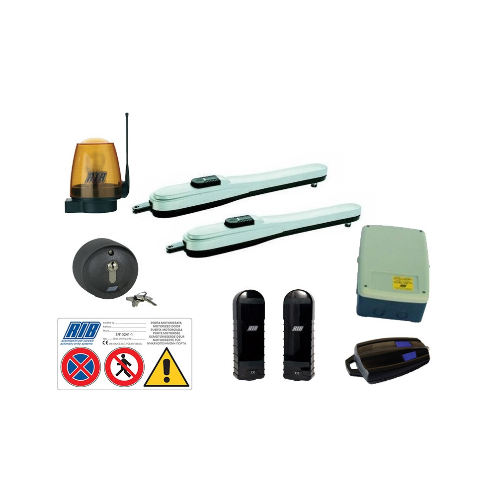 KIT RIB AUTOMAZIONE KING 24V AD00709 PER CANCELLO A BATTENTE ANTA FINO A 400 KG