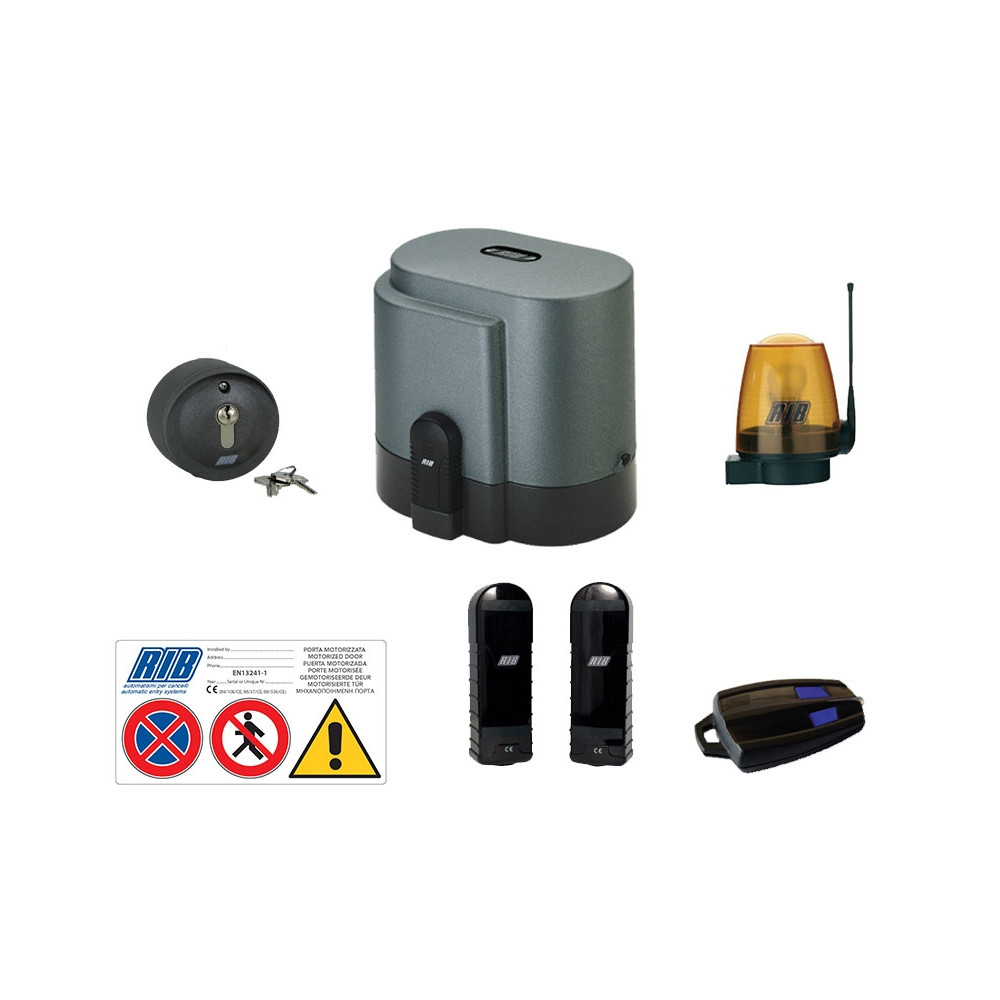 KIT AUTOMAZIONE PER CANCELLO SCORREVOLE MOTORE RIB K500 KG 500 IRREVERSIBILE