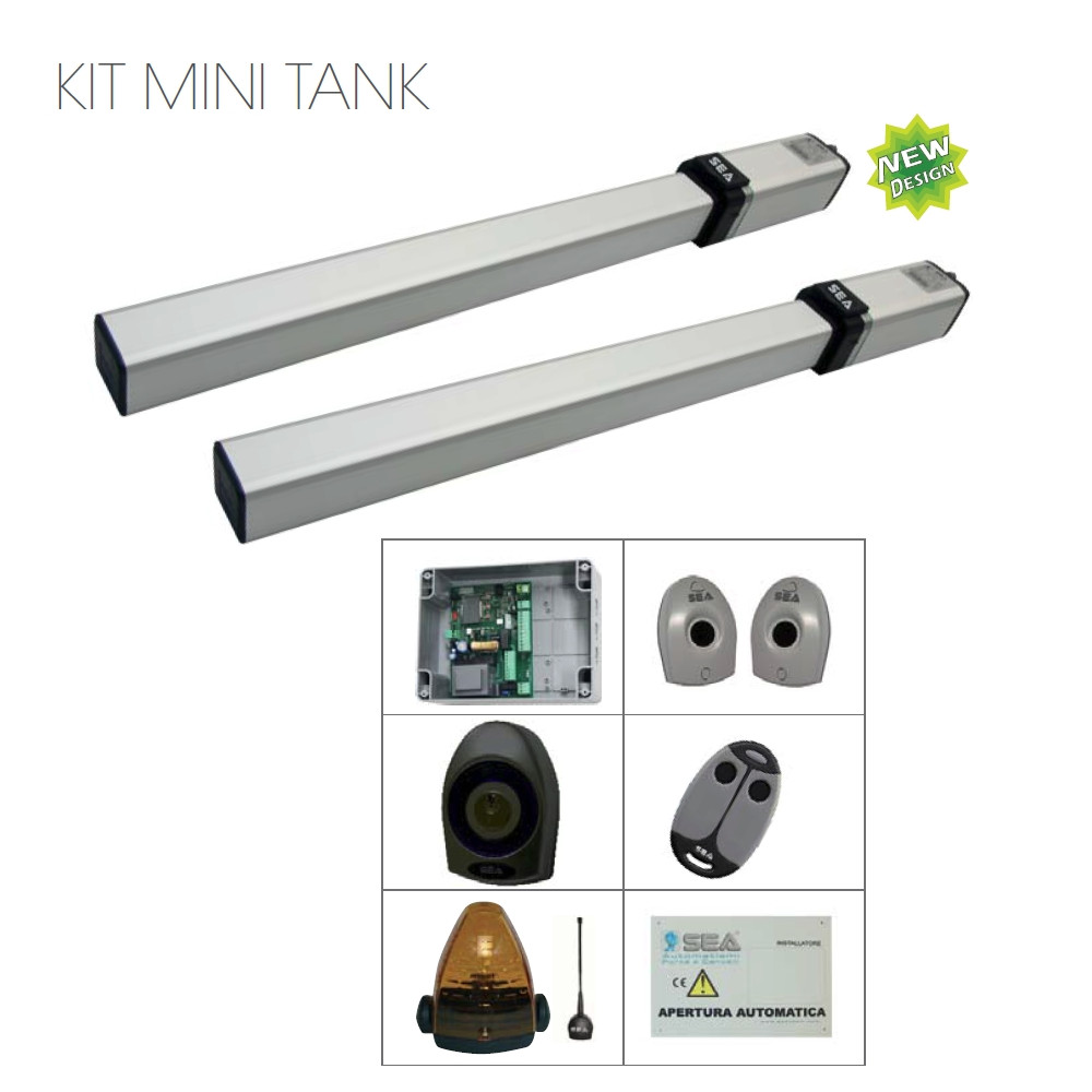 KIT SEA MINI TANK AC OLEODINAMICO AUTOMAZIONE PER ANTE FINO 1,8 MT MAX 400 KG