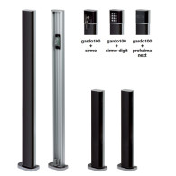 COPPIA COLONNINA 100cm V2 TOWER 100 IN ALLUMINIO PER 2 FOTOCELLULE ED ACCESSORI