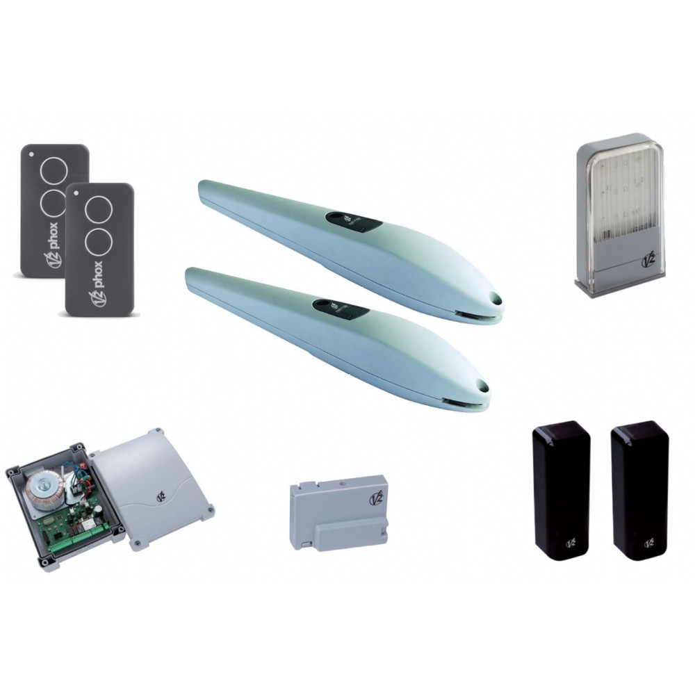 KIT COMPLETO V2 STARK3 230V PER CANCELLO BATTENTE ANTA 3 MT
