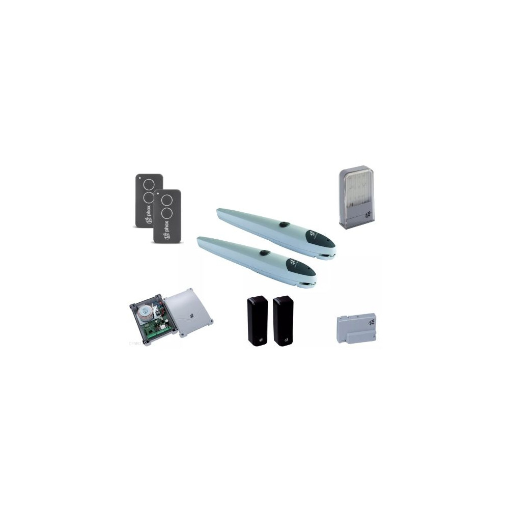KIT AUTOMAZIONE V2 NYK 24V COMPLETO PER CANCELLO A 2 ANTE FINO A 2 MT