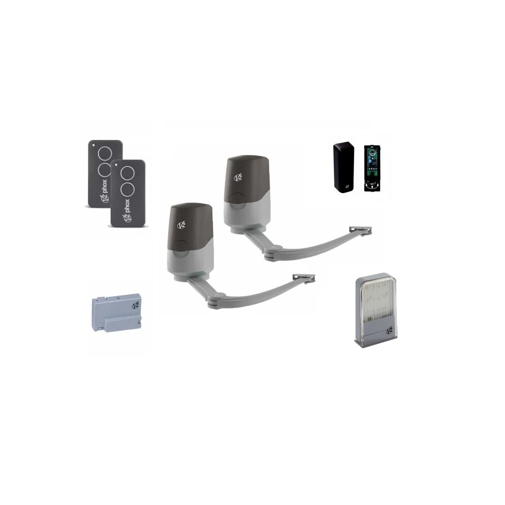 KIT AUTOMAZIONE 24V A BRACCIO ARTICOLATO V2 ZORUS 2 PER CANCELLO ANTE FINO 2,8Mt