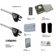 KIT AUTOMAZIONE V2 PER CANCELLO A 2 ANTE 2,5 Mt MOTORE CALYPSO CENTRALE CITY 11