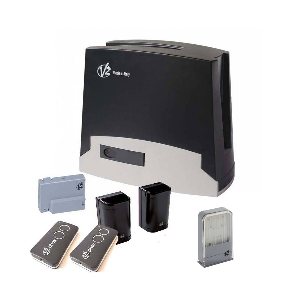 KIT FULL AUTOMAZIONE CANCELLO SCORREVOLE V2 TORQ 500 D 24V FINO 500 Kg