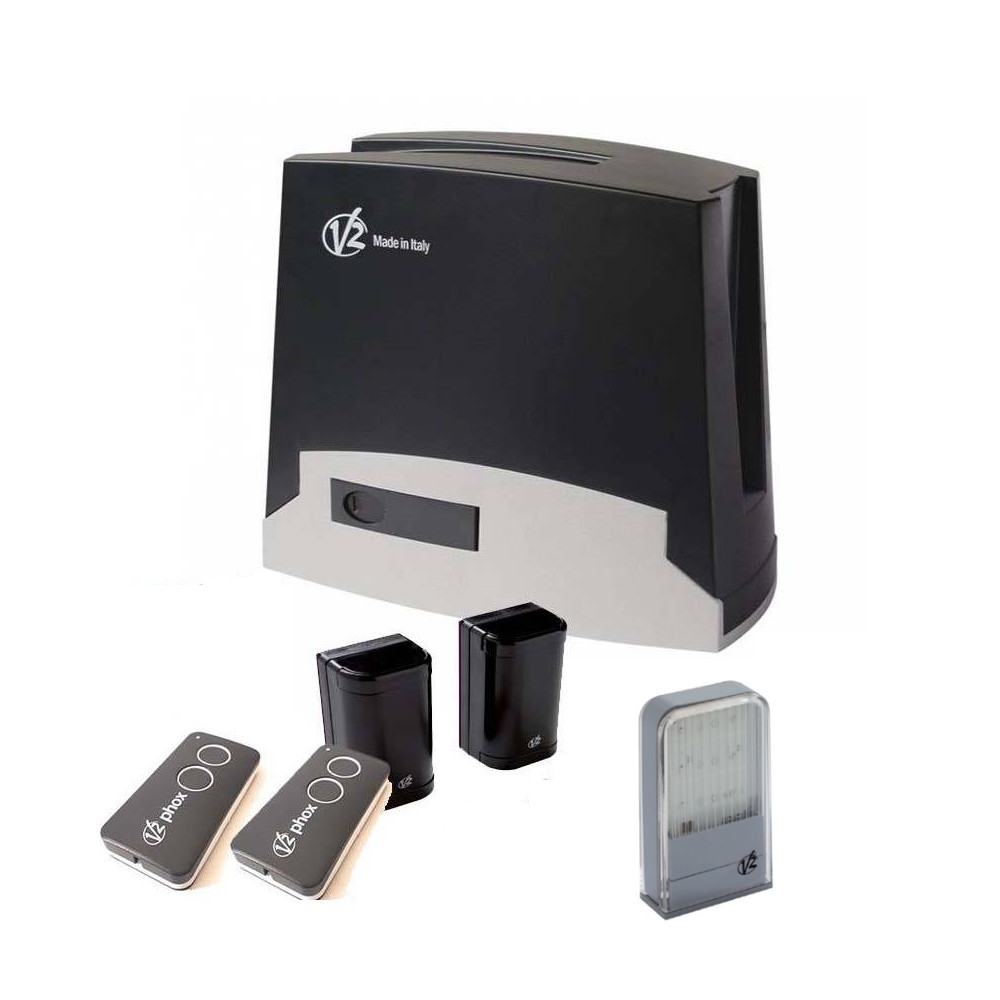 KIT FULL AUTOMAZIONE CANCELLO SCORREVOLE V2 TORQ 500 A 230V FINO 500 Kg