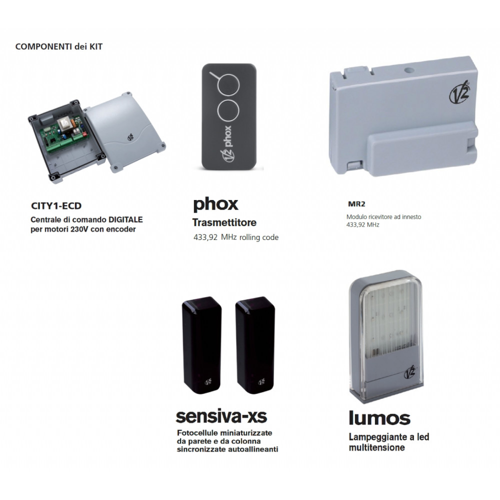 KIT ELETTRONICO PER AUTOMAZIONE MOTORI CANCELLO 230V V2 UNIVERSAL 1