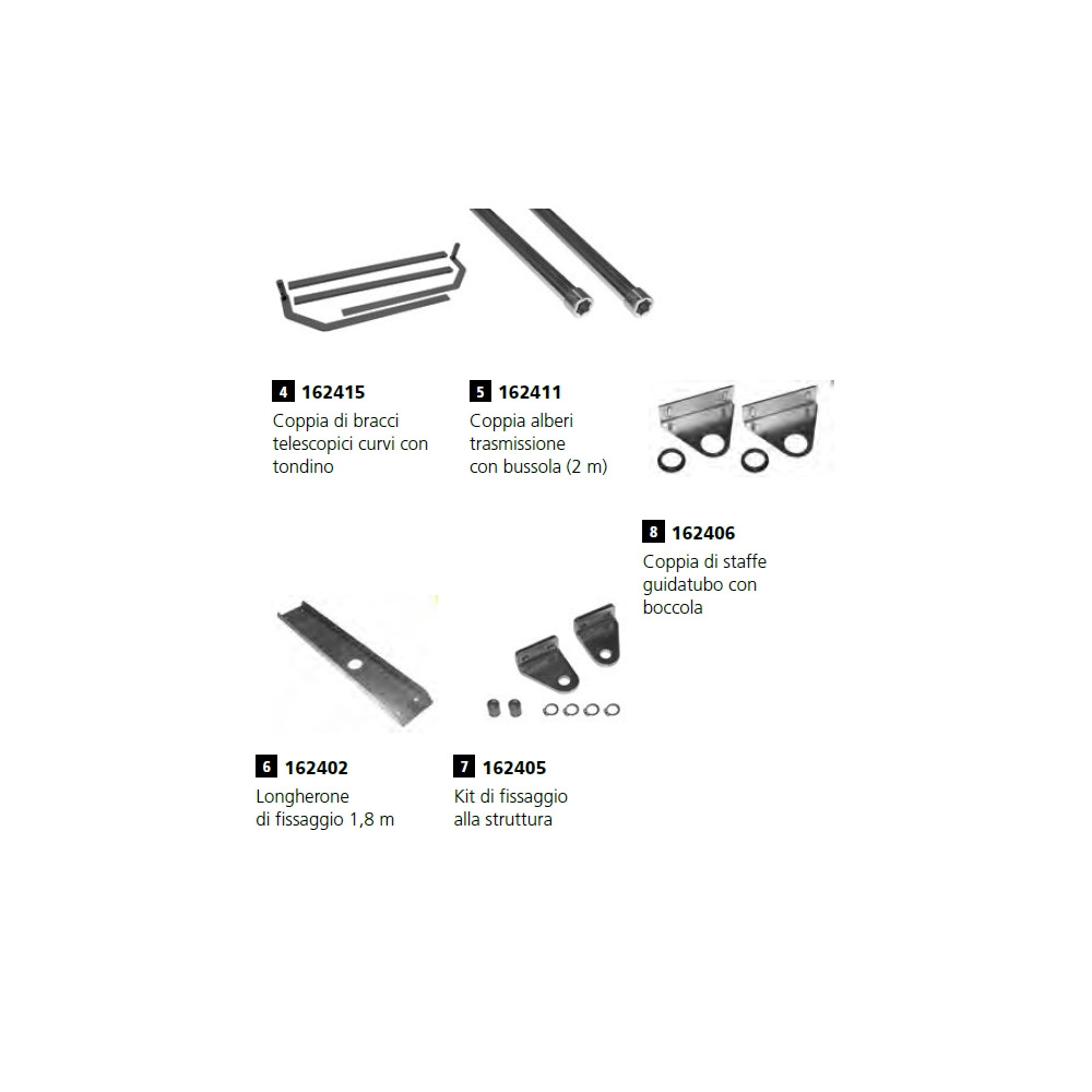 KIT ACCESSORI PER ATTUATORE VEGA COMPLETO SOLO DI ACCESSORI MECCANICI