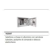 SELETTORE A CHIAVE IN ALLUMINIO CON SERRATURA TUBOLARE PULSANTE E SBLOCCO V2 AGON 