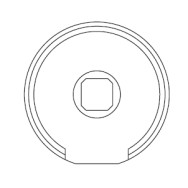 Adattatore tondo per rullo 40 mm per motore tubolare serie 35 APRIMATIC