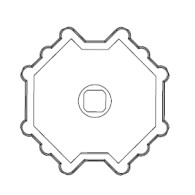 Adattatore ottagonale per rullo 60 mm serie 45 ( SMS-CMS ) APRIMATIC
