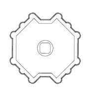 Adattatore ottagonale per rullo 60 mm serie 45 ( SMS-CMS ) APRIMATIC