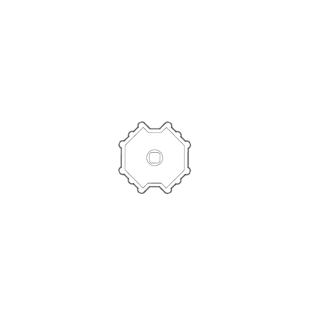 Adattatore ottagonale per rullo 60 mm serie 45 ( SMS-CMS ) APRIMATIC