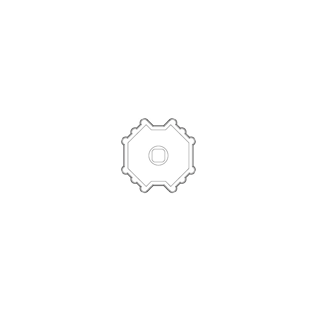 Adattatore ottagonale per rullo 70 mm serie 45 (45S-50, 45M-50) APRIMATIC