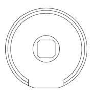 Adattatore Tondo per rullo 50 mm serie 45 (SMS-CMS) APRIMATIC