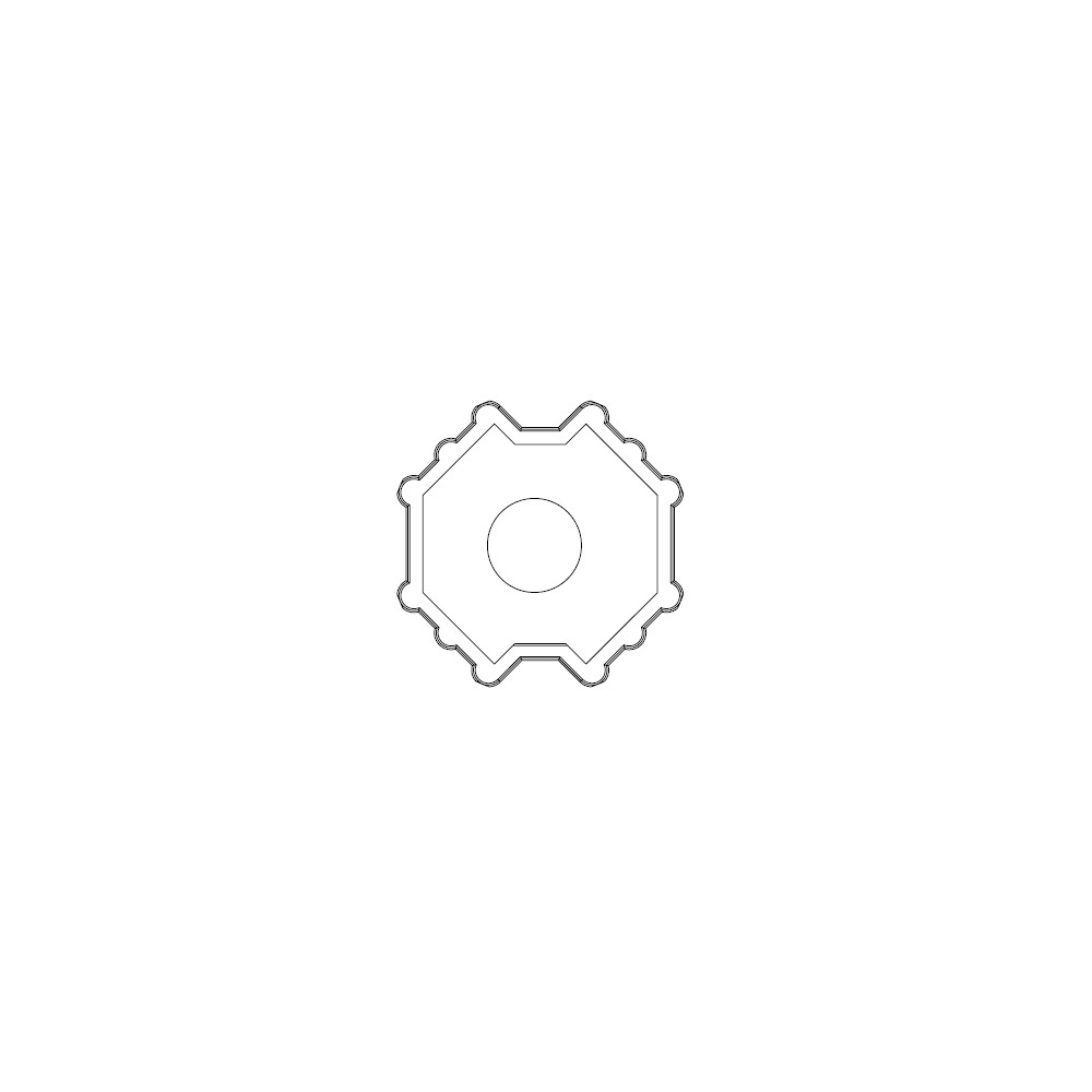 Adattatore Ottagonale per rullo 70 mm per serie 59 (SMS-CMS) APRIMATIC