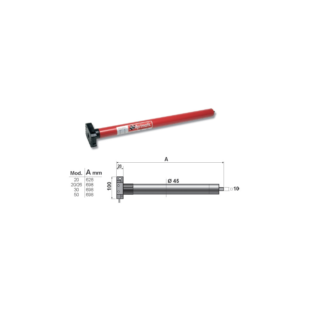 Motore tubolare APRIMATIC REVOLUX 45M 50Nm per tapparelle e tende da sole 