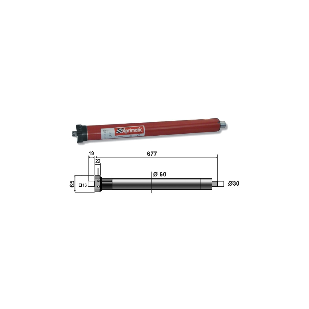 MOTORE TUBOLARE APRIMATIC 59S-100 100Nm per tapparelle e tende da sole