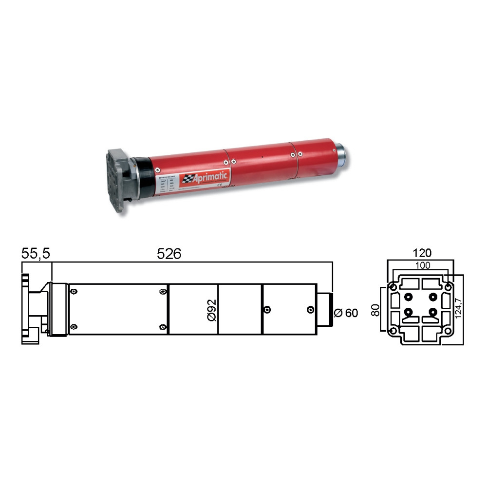 Motore tubolare APRIMATIC 92S-230 230Nm 43340/001 per tapparelle e tende da sole