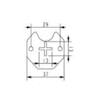 SUPPORTO piatto a croce PER MOTORI TEKNOS T35 