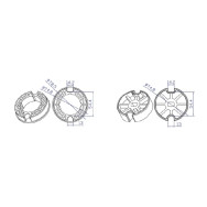 CORONA E PULEGGIA OGIVA FITESOL PER MOTORI TEKNOS T45 PER RULLO ZF Ø80 