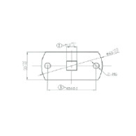 SUPPORTO Piatto foro Ø 6 filettato PER MOTORI TEKNOS T45 
