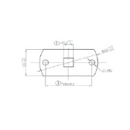 SUPPORTO Piatto foro Ø 6 filettato PER MOTORI TEKNOS T45 