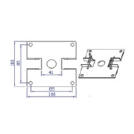 SUPPORTO Quadro per Motore LUX-T TEKNO'S