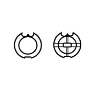 CORONA E PULEGGIA PER MOTORI TEKNO'S  Ø 45mm PER RULLO Ø80 Fitesol DO