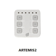 TRASMETTITORE DA PARETE 434,15 Mhz V2 ARTEMIS 2 CH PER TENDE E TAPPARELLE