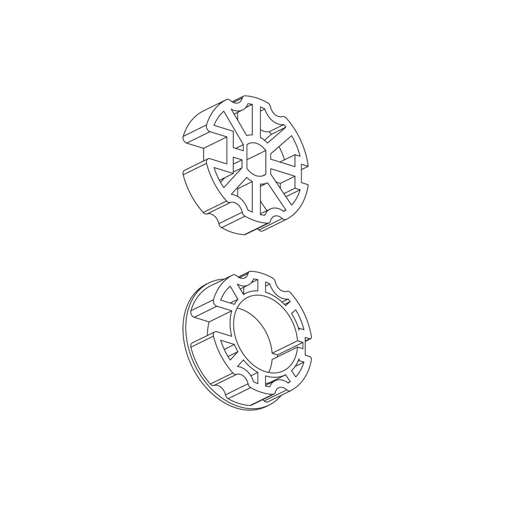 PULEGGIA  E CORONA DIAMETRO 60MM OGIVA ONDULATO TUBOLARI 