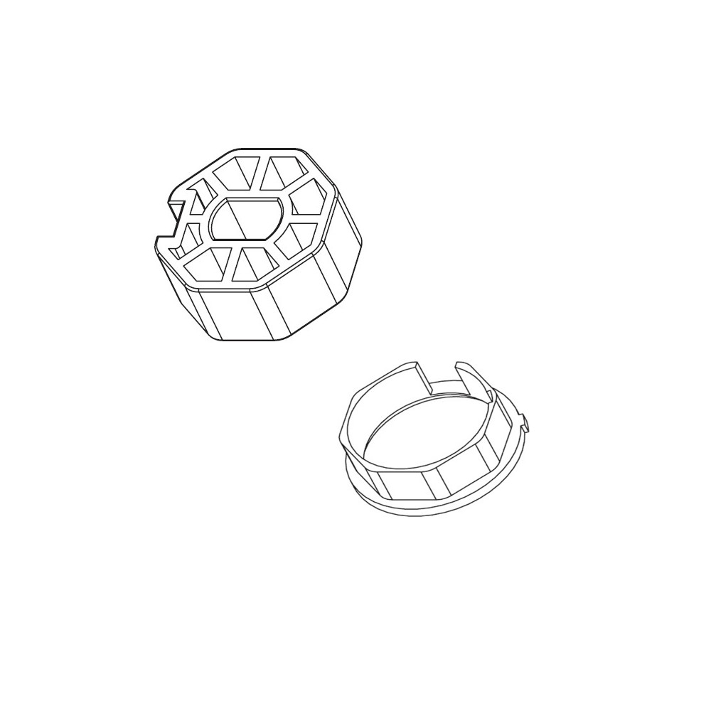 CORONA E PULEGGIA OTTAGONALE DIAMETRO 40MM PER MOTORE V2 TUBOLARE