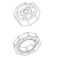 PULEGGIA CORONA OTTAGONALE DIAMETRO 52MM PER MOTORIDUTTORI  TUBOLARI