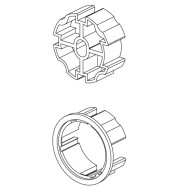 PULEGGIA E CORONA OTTAGONALE DIAMETRO 57mm PER MOTORIDUTTORI TUBOLARI
