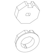 CORONA E PULEGGIA OTTAGONALE DIAMETRO 60MM PER MOTORIDUTTORI  TUBOLARI 45MM