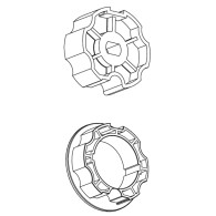 CORONA  PULEGGIA DIAMETRO 70MM OGIVA  ROLLERBAT PER MOTORIDUTTORI  TUBOLARI