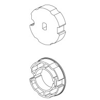 CORONA  E  PULEGGIA  DIAMETRO 78MM  OGIVA ROLLERBAT  PER MOTORIDUTTORI TUBOLARI