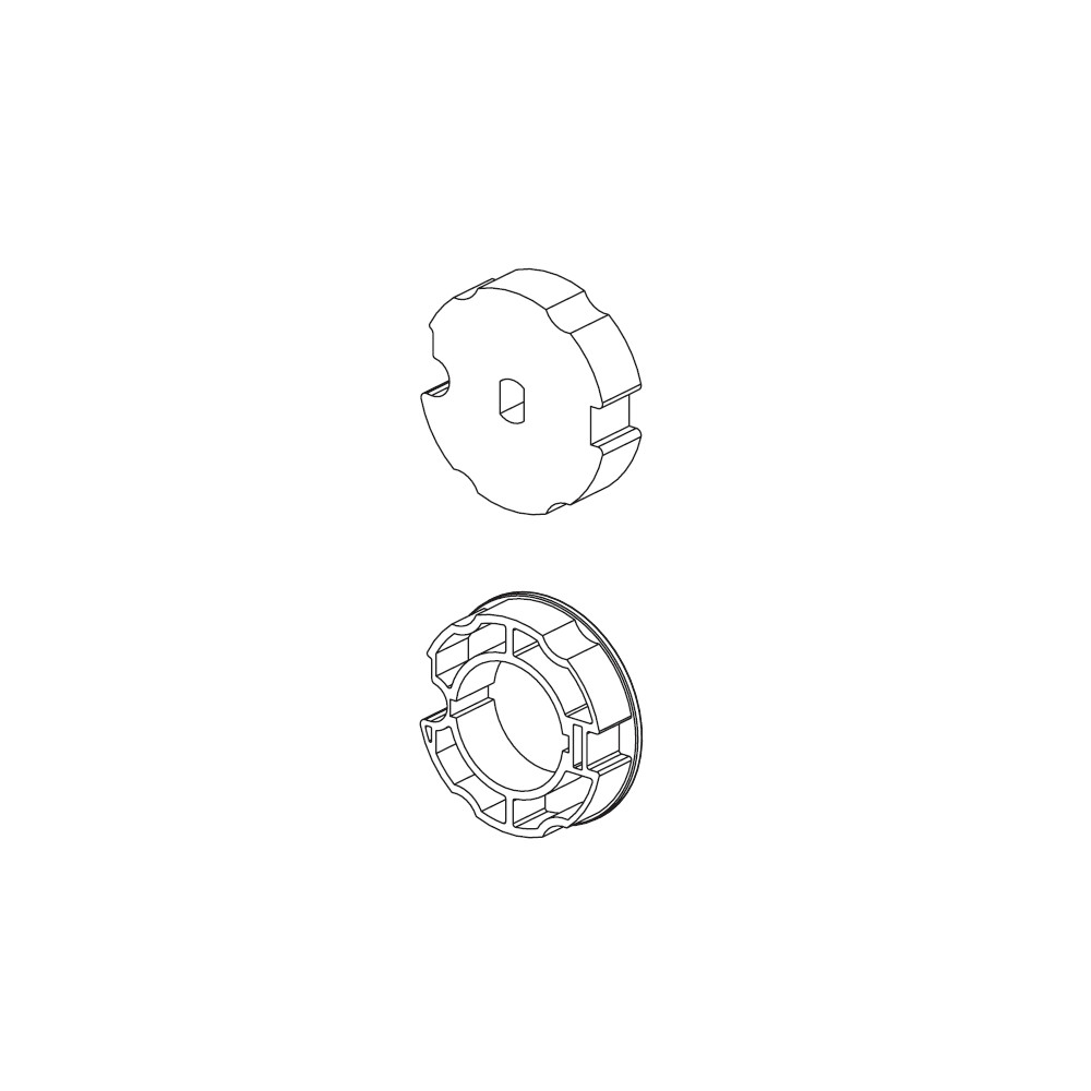 CORONA  E  PULEGGIA  DIAMETRO 78MM  OGIVA ROLLERBAT  PER MOTORIDUTTORI TUBOLARI