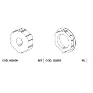 CORONA E PULEGGIA V2 TONDO DIAMETRO 100x3.5mm PER MOTORIDUTTORI TUBOLARI