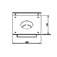 PIASTRA LATERALE LATO PARACADUTE COMPATIBILE CON 163513 PER MOTORIDUTTORI TUBOLARI V2 MATIXM550