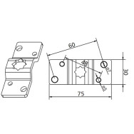 SUPPORTO DA PARETE CON FORO 10x10MM PER MOTORI TUBOLARI