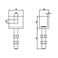 Staffa da parete con regolazione verticale accessorio per motoriduttori tubolari v2 162733