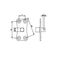 Adattatore per MATIX M indispensabile per le staffe da parete (tranne 163479) motoriduttori Ø45 v2