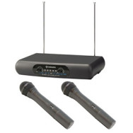 Kit Radiomicrofono 2 canali ad impugnatura senza filo 