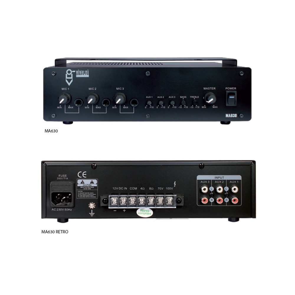 VIVALDI ULISSE MA630 AMPLIFICATORE COMPATTO NERO