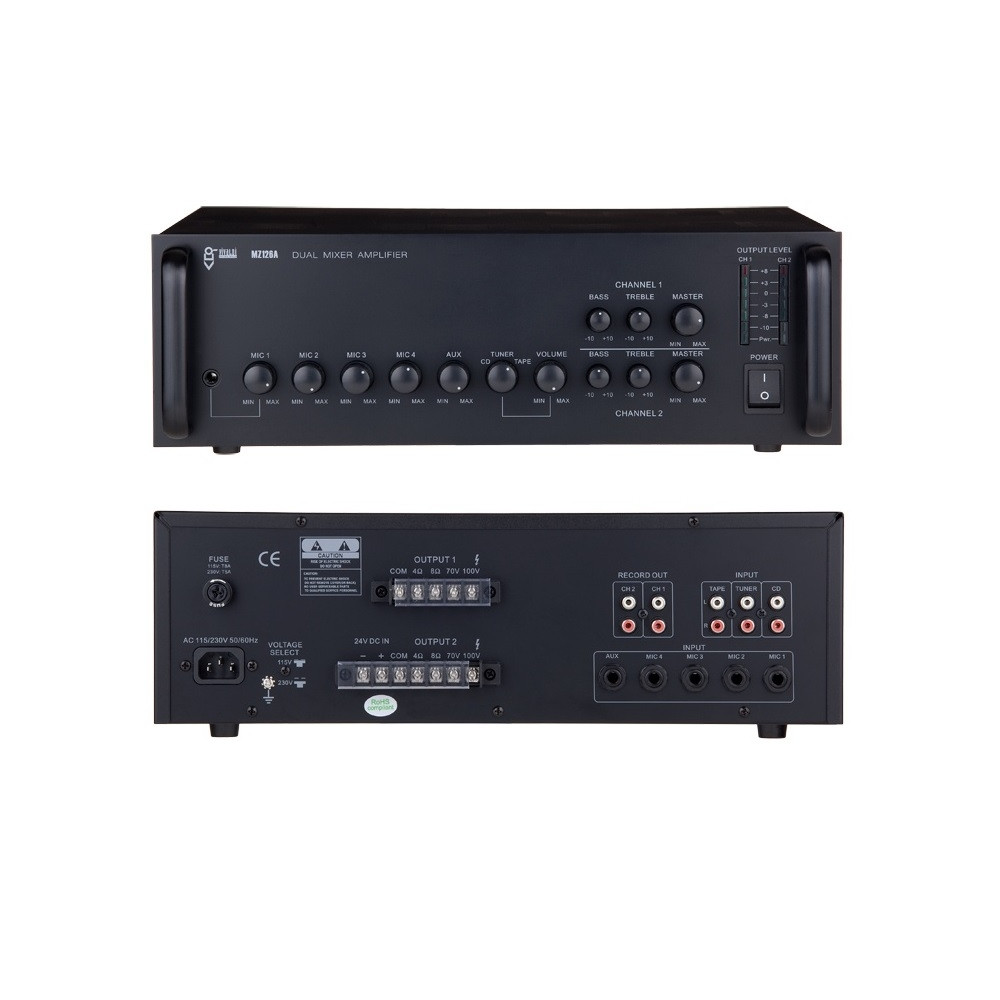 VIVALDI ULISSE MZ126A MIXER AMPLIFICATO MULTIZONA CONTROLLO DI TONI E VOLUME INDIPENDENTE