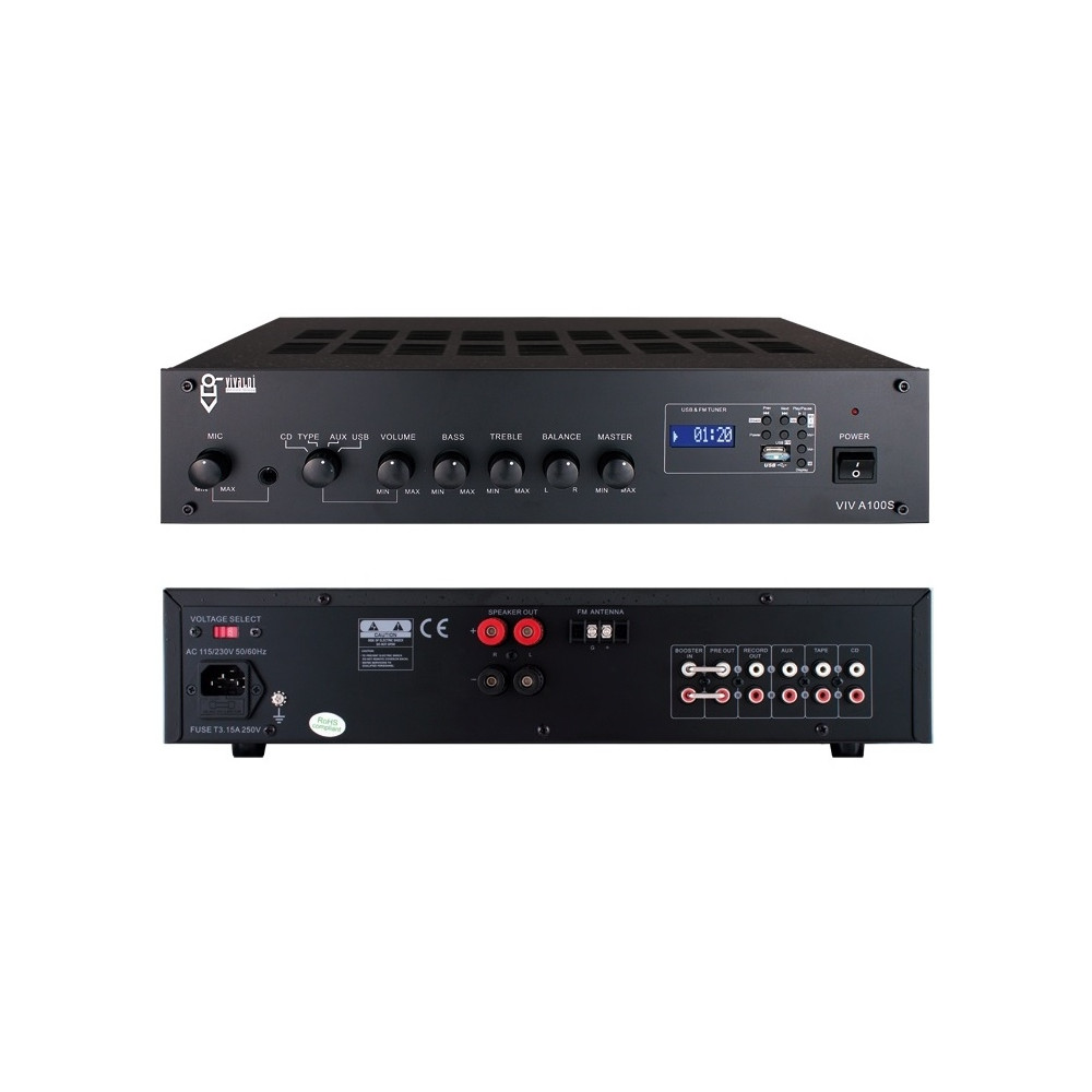 VIVALDI ULISSE A100S MIXER STEREO CON SORGENTI INTEGRATE 