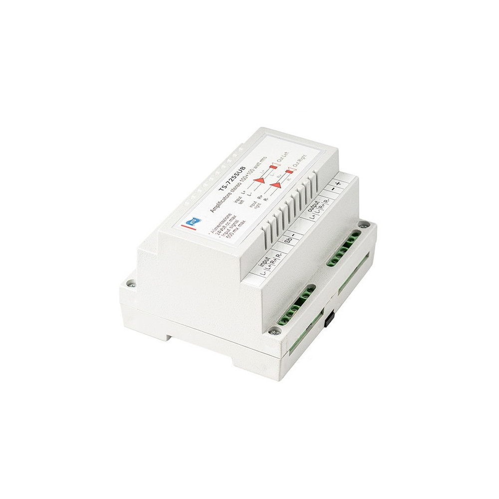 AMPLIFICATORE DIN SUBWOOFER 100 WATT TS 725 SUB collega 6 moduli Din