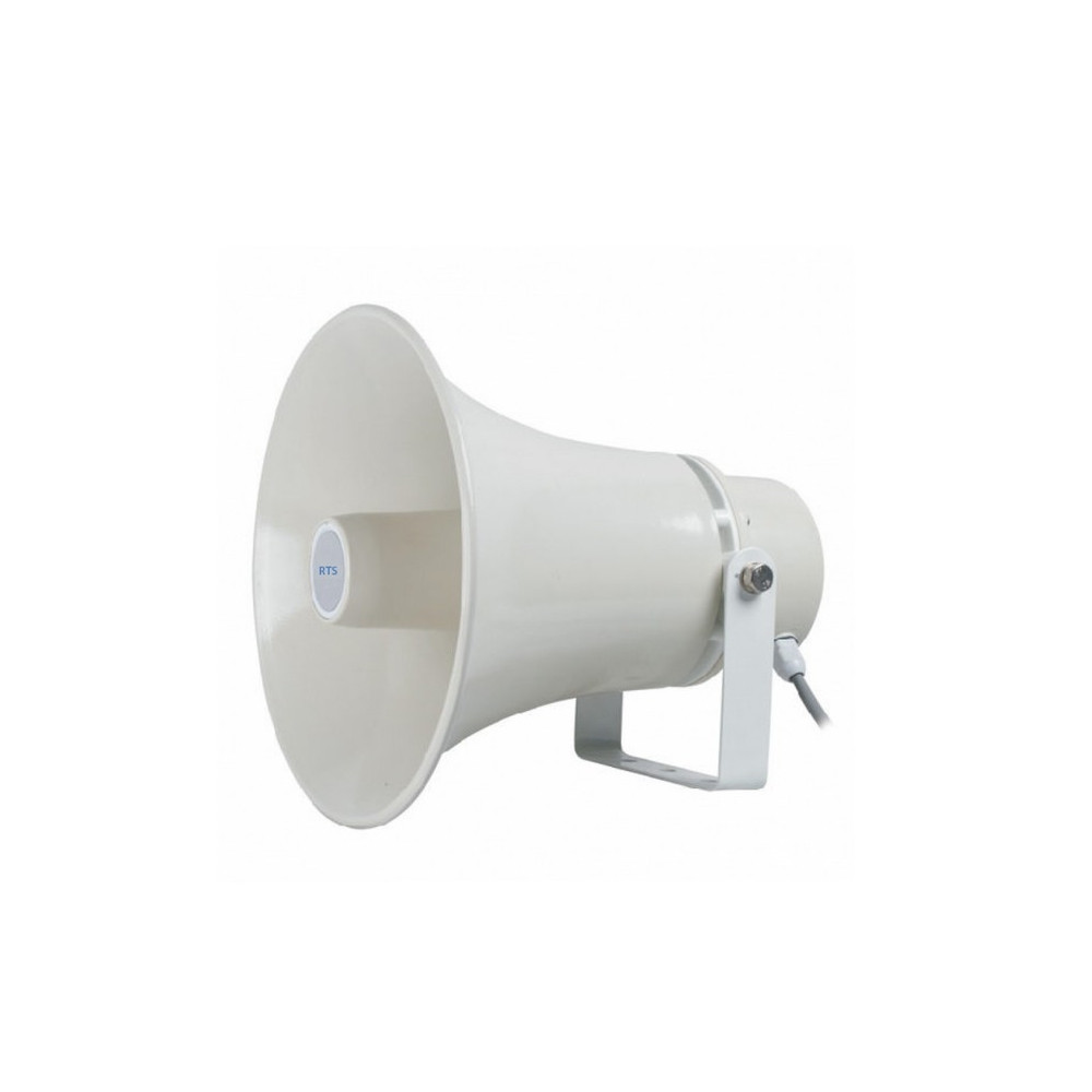 DIFFUSORE A TROMBA RTS 50W 100Volt CON STAFFA MATERIALE PLASTICA ABS COLORE BIANCO