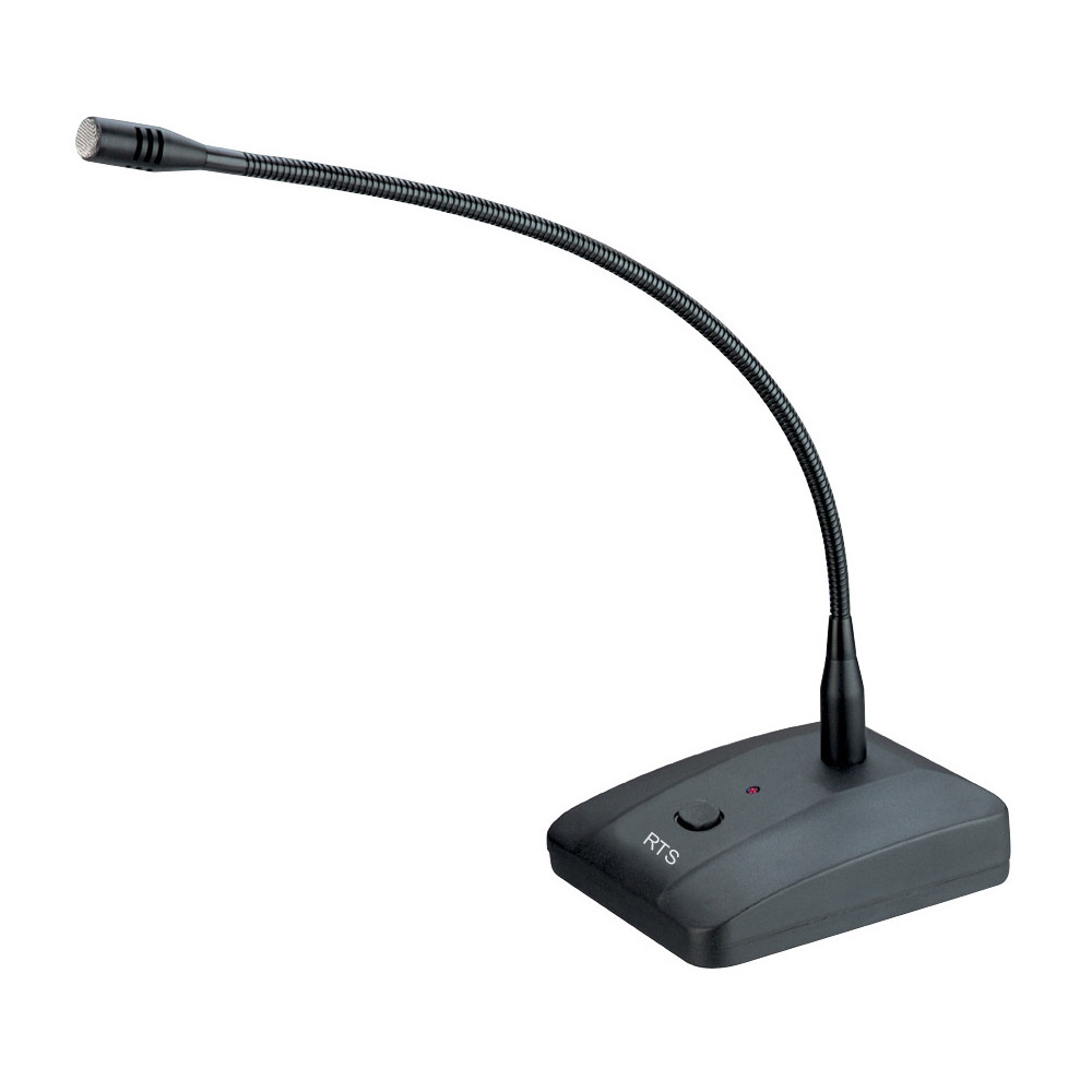 BASE MICROFONICA RTS 1 TASTO SERIE FAST CAPSULA ELECTRET A COLLO DI CIGNO